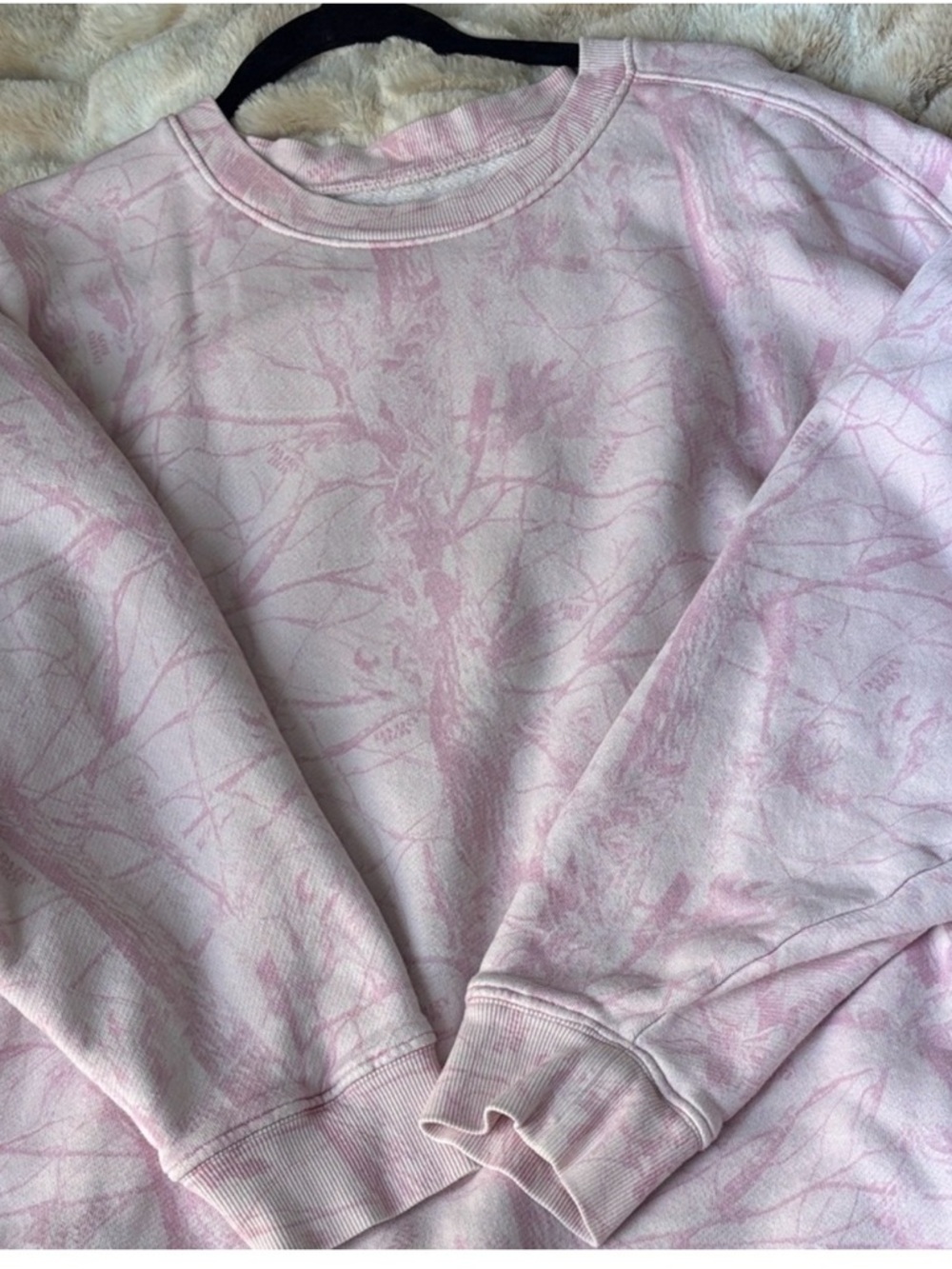 Dairy Boy Pink Camo Sweatshirt Crewneck with White Puffy Letters - Picture 4 of 4